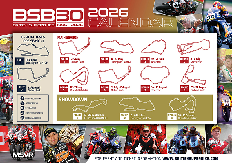 Bsb30: 2026 Provisional Calendar Announced For 30Th Anniversary