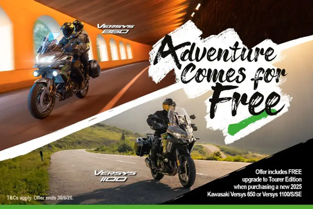 Adventure Comes For Free With Kawasaki This Spring