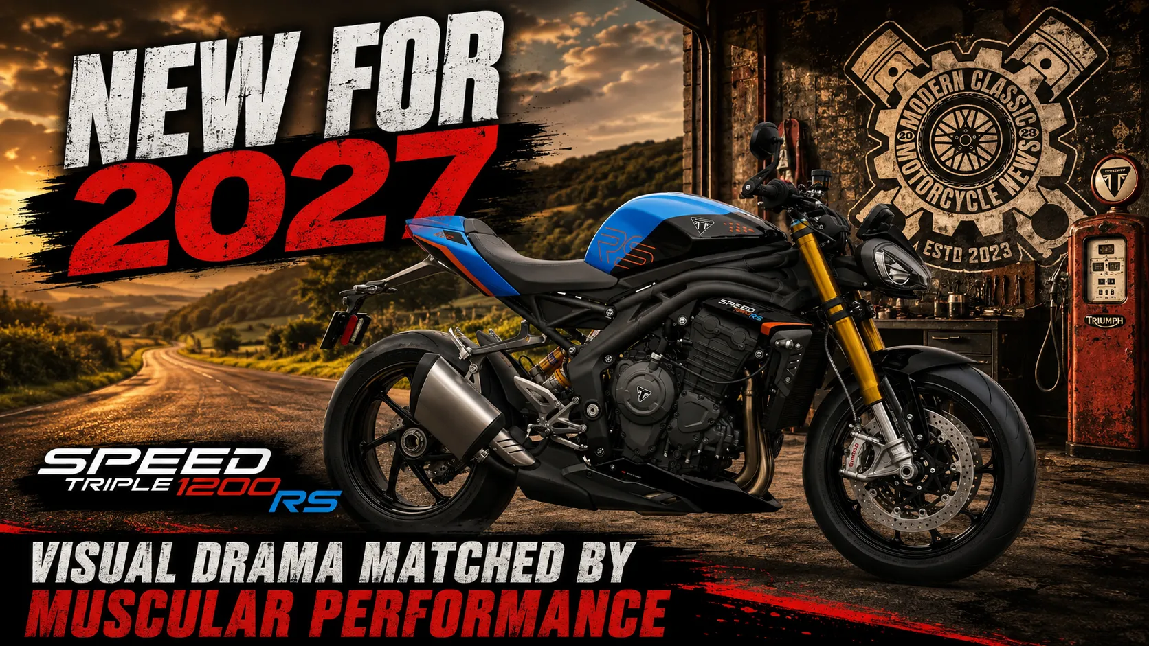 New For 2027: Triumph Speed Triple 1200 Rs Jet Black &Amp; Maui Blue